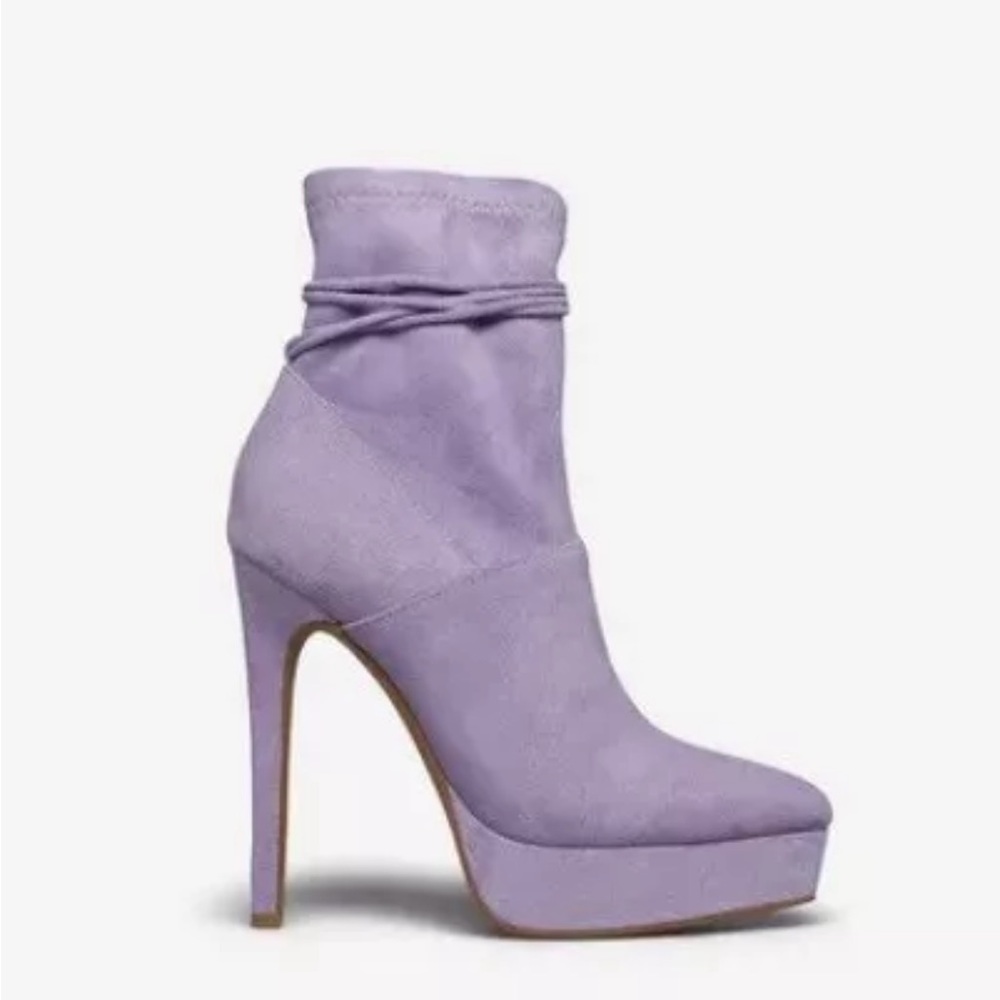 Lavender Suede Ankle Boot